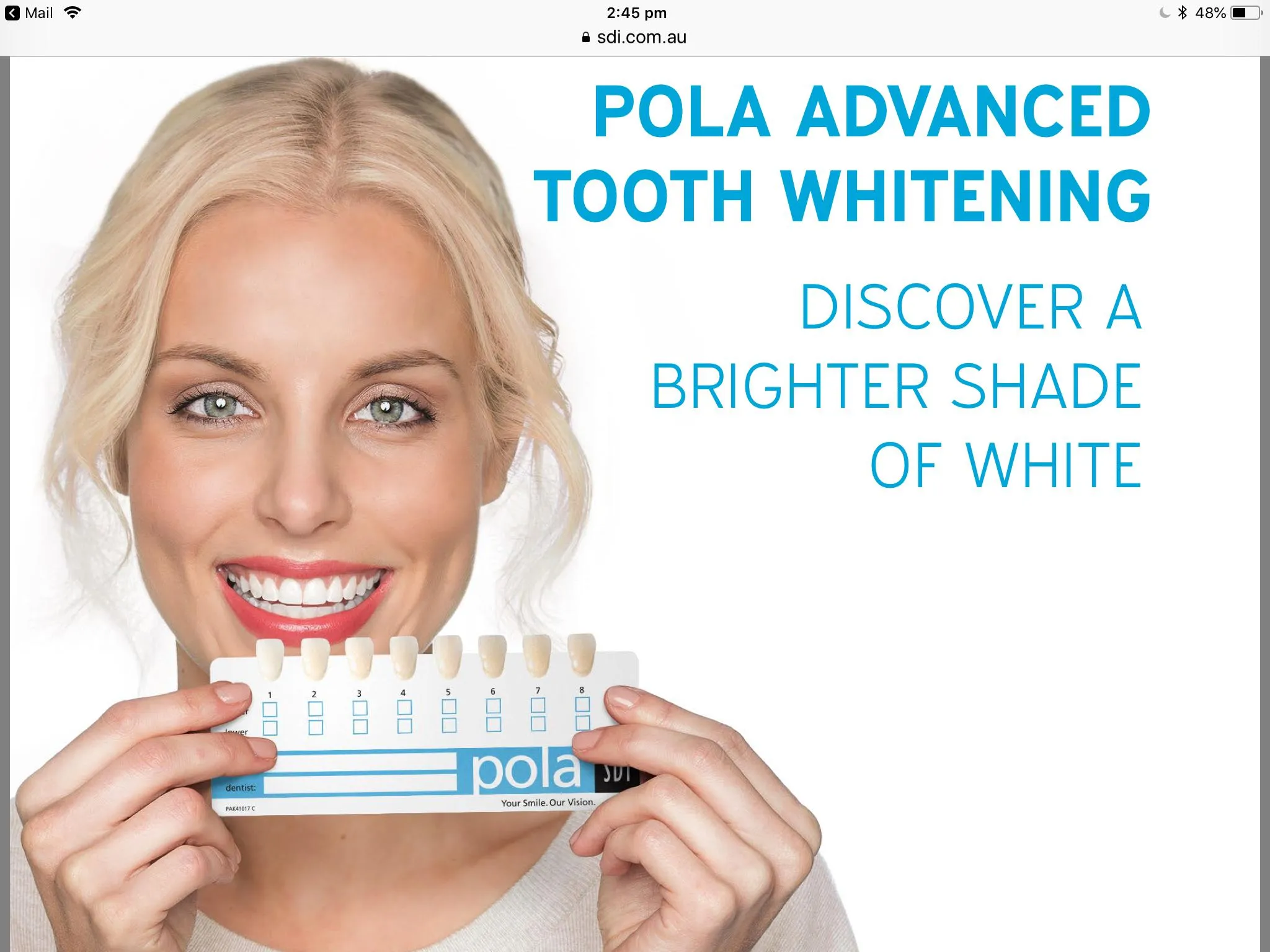 26567 pola office whitening tooth shade guide